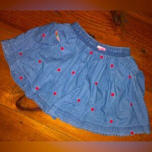 MINI BODEN SKIRT - Hearts and Floral - Girls Size 8-9 YRS